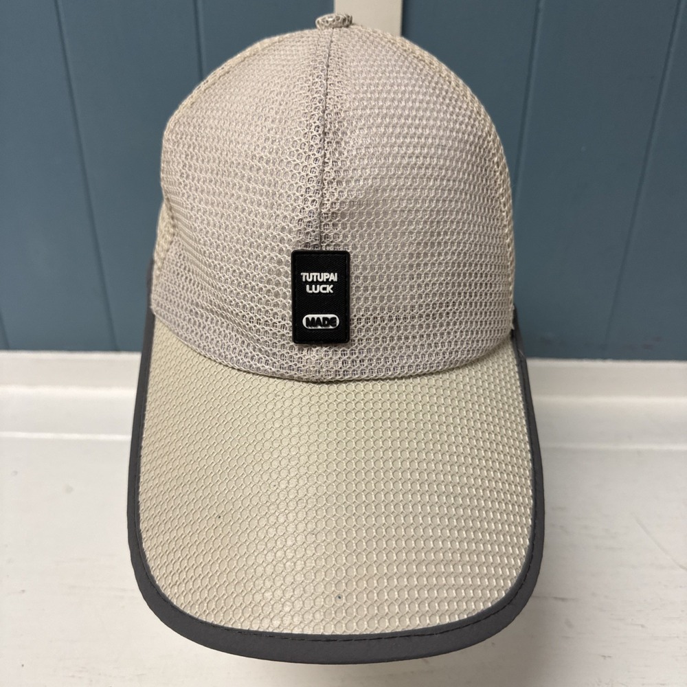 Tutupai Luck Made Baseball Fashion Mesh‎ Cap Hat White Ivory Gray